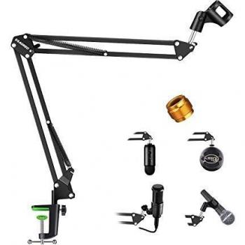 Soporte de Micrófono de Mesa Aokeo Ajustable y Plegable para Transmisión en Vivo y Karaoke