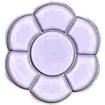 Baker Ross Paletas de plástico para pintura en forma de flor con 7 pocillos para proyectos de pintura, artes y manualidades infantiles