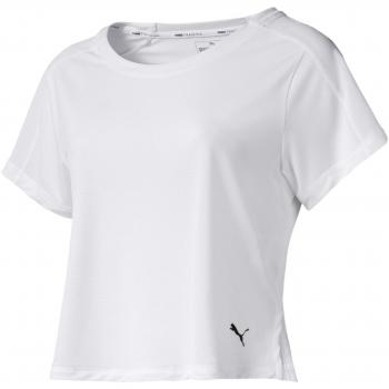 PUMA Logo Graphic tee Camiseta, Mujer, White, S