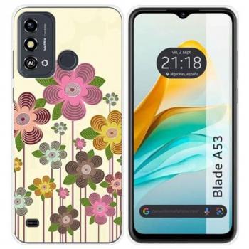 Funda de Silicona para ZTE Blade A53 con Diseño de Primavera en Flor
