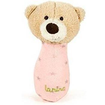 La Nina- Sonajero Palo Oso, Color Rosa, 14 cm