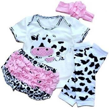 NPK Un Conjunto de Ropa para Muñecas para Muñecas de 20 - 22 Pulgadas Baby Girl Clothing a Juego Doll Baby Girl Clothing Matching Dairy Cow