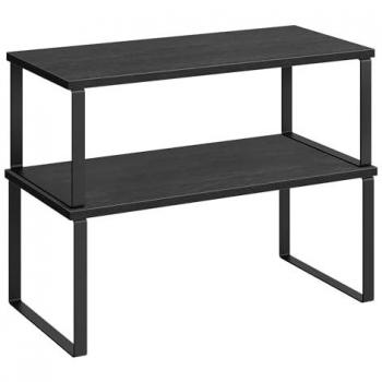 Juego de 4 Estantes para Especias Extensibles, Negro Tinta + Negro Ébano / 19,5 x 39,7 x 15,8 cm; 18,5 x 39,7 x