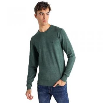 BENDORFF - Jersey básico de punto cuello caja Logo bordado verde (3XL), Casual, Algodón, Manga larga, Bendorff outlet 2024