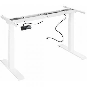 Estructura eléctrica ajustable para mesa Denis 110-190 x 68 x 58-123 cm, con patas de acero, sin escalonamientos, anchura variable y motores silenciosos de gran potencia