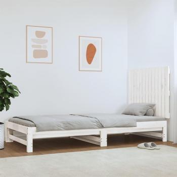 Cabecero de cama de pared blanco 82,5x3x60 cm en madera maciza de pino