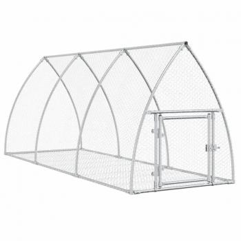 Jaula para conejos acero galvanizado plateado 300x105x120 cm