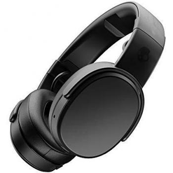 Skullcandy Crusher Over-Ear Bluetooth, Auriculares Inalámbricos con Micrófono, Espuma Viscoelástica con Aislamiento de Ruido, Estéreo Ajustable, Batería con 40h de Duración, Negro