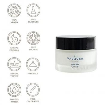 Crema Facial Hidratante de Día Valquer Laboratorios 50 ml - Hidratación Profunda 72h, con agua de bambú y ácido hialurónico, superhidratante, 96% ingredientes naturales, apta