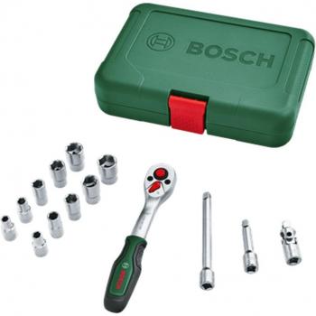 Juego de Llave de Carraca y Vasos Bosch 14 Pzas. 1/4 Ergonomicas Multicolores