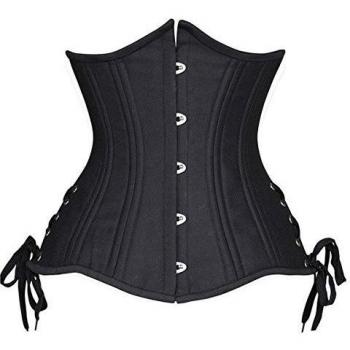 jarlif para mujer corsés deshuesada de acero para pérdida de peso cintura formación Underbust entrenamiento 26 Shaper Cincher negro negro XX-Large