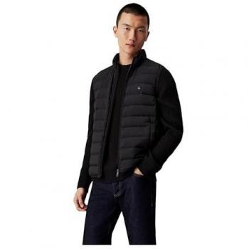Calvin Klein Jeans Ultra Light Padded Vest for Men, High Collar, Black, Size L