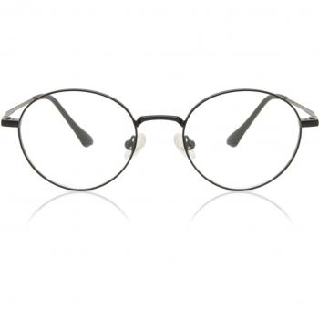 Gafas Recetadas Ovaladas Metálicas Negras para Hombre - Gafas Anti-Azules - SmartBuy Collection