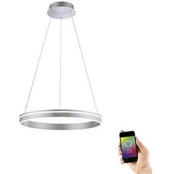 Lámpara Colgante LED Q-VITO 59cm Acero, Smart Home, Regulable CCT, Control Remoto