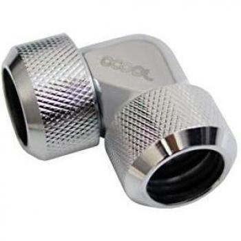 Thermaltake Pacific M-Pro G1/4 PETG 16mm OD Compression 90 Degree Elbow - Chrome