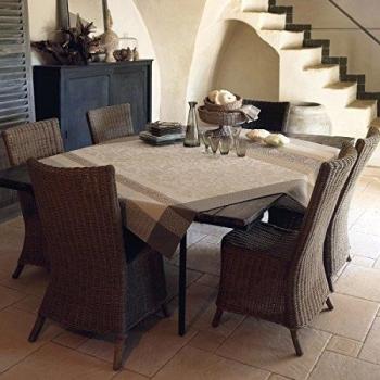 LE Jacquard FRANÃ‡AIS.- Mantel Antimanchas Provence Enduite Calisson en Medida 150X150 cm