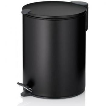 Cubo de Basura de Pedal 5L Metal Negro Mats Kela