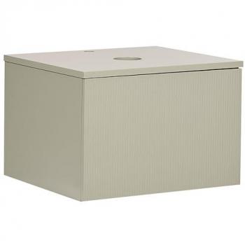 Mueble de baño flotante verde Alzira con frente acanalado y 1 cajón 60 x 52 cm