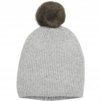PIECES Pcjettie Cashmere Hood, Gorro de Punto para Mujer, Gris
