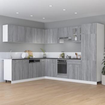 Armario inferior cocina contrachapado gris Sonoma 60x46x81,5 cm