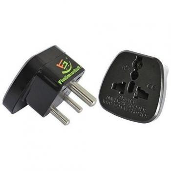 FiveSeasonStuff ® 1 x Viaje Adaptador en Todo el Mundo / Viaje Adaptador de Enchufe / Viaje Adaptador de Red / Corriente Infraestructura / España Adaptador / Europa para el uso al extranjero India, Nepal, Afganistán, Bangladesh, Dominica, Ecuador, El S