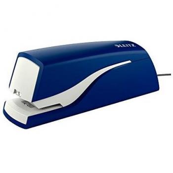 Engrapadora eléctrica Leitz NeXXt azul, capacidad para 10 hojas, incluye adaptador y grapas