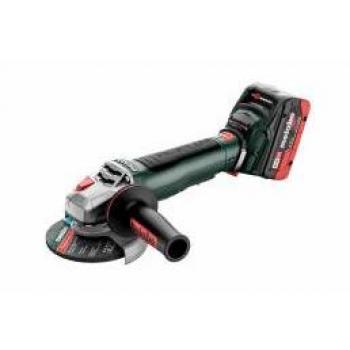 Amoladora Angular Metabo WPB 18 LT BL 11-125 Quick, Batería 18V, 2x5.5Ah LiHD, Cargador Rápido ASC 145