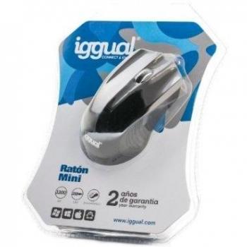 Iggual PSI09117 - Ratón óptico, 1200 dpi, color negro