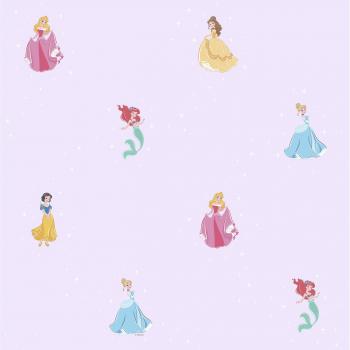 Dandino PR3025-1 Papel Pintado con Diseño Infantil Sweet Princesses, Gris, 60x18x18 cm