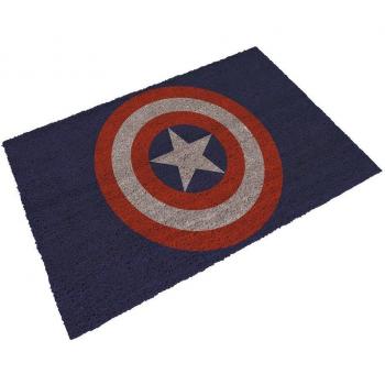 SD Toys Marvel Felpudo Diseño Escudo Capitan America, Fibra de Coco, Azul, Decoración del Hogar