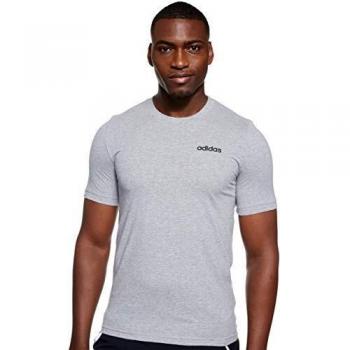 adidas Essentials Plain T-Shirt Men Camiseta de Manga Corta, Hombre, Gris
