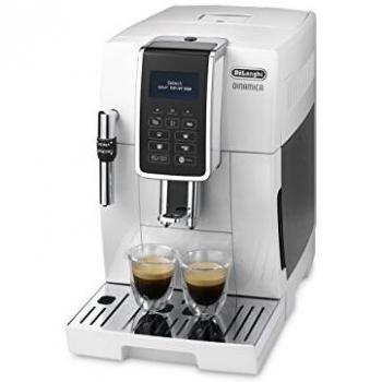 De'longhi Dinamica Ecam350.35.WH - Cafetera superautomática, 1450w, 15 bares presión, panel control intuitivo táctil lcd, personalización bebida, dispositivo cappuccino, blanco