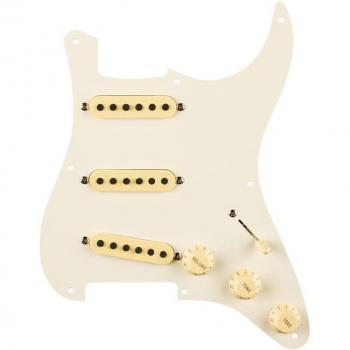 Fender Eric Johnson Pre-Wired Stratocaster Pickguard - Parchment, 1-Ply, 8-Hole