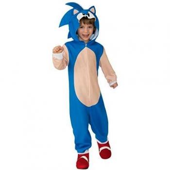 Child'S Sonic The Hedgehog Hooded Fancy Dress Costume Large