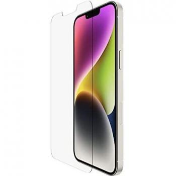 Belkin - Protector de pantalla UltraGlass para iPhone 13 y iPhone 13 Pro con revestimiento antimicrobiano, instalación fácil sin burbujas con la bandeja guía incluida