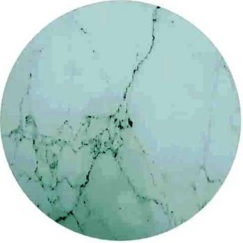 vidaXL White Tempered Glass Table Top with Marble Design 60x0.8 cm