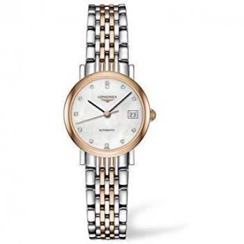 Longines Elgance Mother of Pearl Automatic Diamond Women's Watch L43095877 L4.309.5.87.7