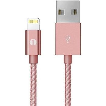 [Apple MFI Certificado] 1byone lighting Cable USB metálico trenzado cable 3.28 pies