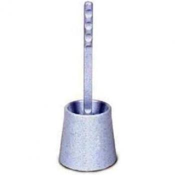 Tatay Escobilla de Baño WC -83, de Polipropileno, Libre de BPA, Fabricado en España, Color Gris Granito, Medidas 14 x 14 x 40.5 cm