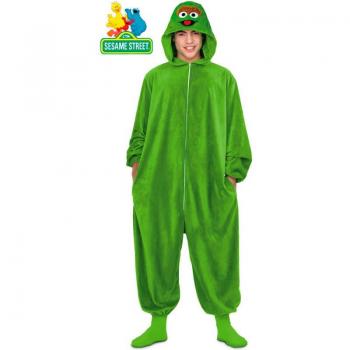 Disfraz Pijama de Oscar el Gruñón para adultos