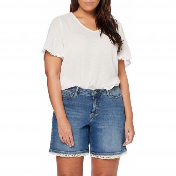 Junarose Jrfive Masisa NW Crochet MB Shorts-K, Pantalones Cortos para Mujer, Azul Medium Blue Denim, W39