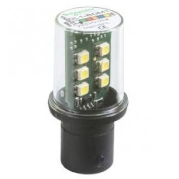 Schneider Electric Harmony XVB LED Indicator Lamp - BA15D Base - 230V - White
