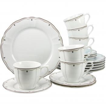 Creatable 18 piezas Diseño de flores y Vienna juego de café, Multi-color