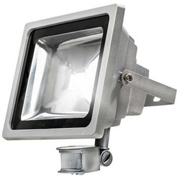 Spot LED 12 W con detector de movimiento, plata, 50 watts, 230 voltios