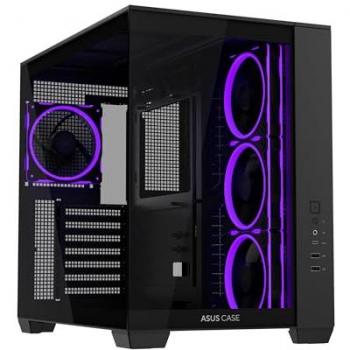 Caja ASUS A32 Plus ARGB Midi Tower con Ventana de Vidrio Templado, Negro