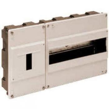 Solera 680 - Caja para ICP y distribución. ICP de 1 a 4 elementos y hasta 40A. 348x188x55.Marfil. Empotrar.