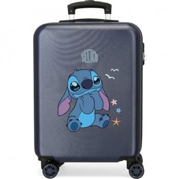 Disney - Maleta de cabina Stitch Excited rígida 55 cm azul marino