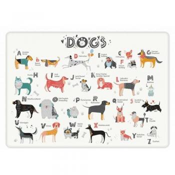 Alfombra de Vinilo Impermeable para Mascotas ABC Dogs 53x75 cm