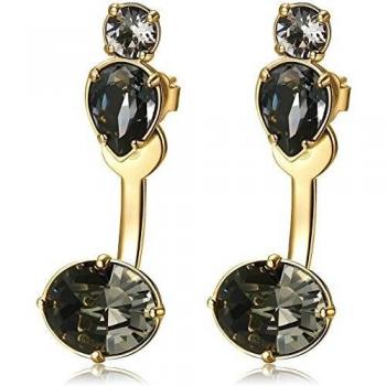 Chapado en oro pendientes de latón con cristales Swarovski de colores Brosway BFF28