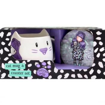 Set de Taza y Posavasos Gorjuss™ 'Smitten Kitten' - Safta